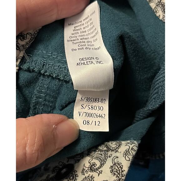 ATHLETA Ridgetrail Pants Women’s 2 Petite Teal Green Cotton Lyocell NWT - Picture 9 of 12